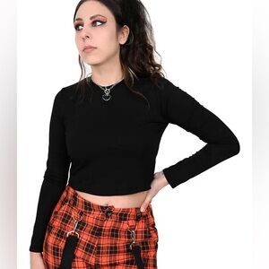 Foxblood Crop Long Sleeve T-shirt